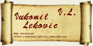 Vukomil Leković vizit kartica